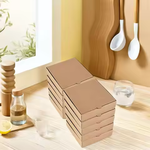 10pcs Mini Pizza Boxes Party Favors Square Cardboard Pizza Box Pizza Storage Container For Cookies P