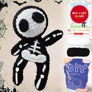Crochet Kit 1PC Halloween Skeleton, DIY Crochet Hook Set with Instruction Manual and Video Tutorial 