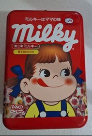 不二家牛奶妹牛奶仔鐵盒