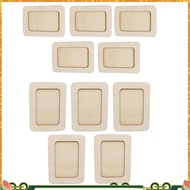 10PCS DIY Wood Picture Frames Unfinished Solid Wood Photo Picture Frames, for Crafts Wood, DIY Paint