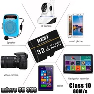 BEST ของแท้การ์ดหน่วยความจํา UItra Class10 Micro SD 32GB Memory Card SDHC microSD 32G TF Card High Speed 80MB/s