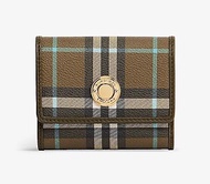 包速遞‼️BURBERRY Lancaster coated-canvas wallet 銀包 短銀包