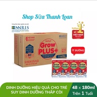(HSD T12-2025) Thùng 48 Hộp SBPS Nutifood GROW PLUS SDD Ít Đường 180ml Đỏ.