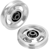QWORK Roda Pulley Universal Berbahan Aluminium Alloy untuk Peralatan Kecergasan Sukan, Saiz 95mm, Ka