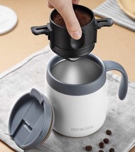 【黑色】無濾紙濾杯漏斗 免濾紙過濾漏斗 咖啡過濾器 不鏽鋼濾網【平行進口】