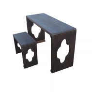 Dove Tail Tenon Guqin Table Stool Paulownia Dark Color Whole Antique Guqin Table Resonance Solid Woo
