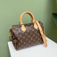 LV speedy25老花波士頓包枕頭包
