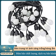Waterproof outdoor decorative light bulb string for milk tea cafes interior decor 5m10b - 10m15b- 10