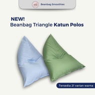 KATUN Bean Bag Smoothies Triangle LARGE PLAIN Cotton PLUS CONTENTS - Bean Bag - Adult Bean Bag - Mil