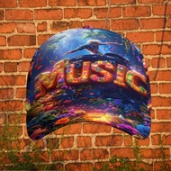 Vibrant Floral DJ Custom All-Over Print Baseball Cap, Limited Edition Psychedelic EDM Festival Desig