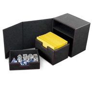 Deck Vault LX 100 - Black | Card Deck Case with 100 Sleeved Gaming Cards Capacity | Ideal for Magic: