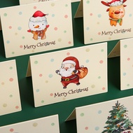 6 Pcs Lovely MERRY CHRISTMAS Thanksgiving Holiday Greeting Cards Mini Cute Christmas Gift Cards Set