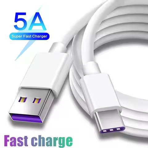 5A USB Type C Cable Fast Charging Mobile Phone Charger Type C Data Cord For Samsung S20 S9 S8 Huawei