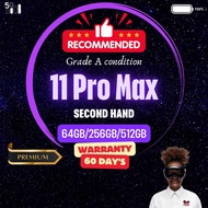 11 Used 11PM 6.5inch (Grade A) 9/10 Good 256GB 512gb Ori Part Second Hand 60days Warranty