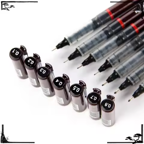Rotring Tikky Graphic Fineliner Pens Smooth Ink Drawing Pen 0.1/0.2/0.3/0.4/0.5/0.7mm Drawing Sketch