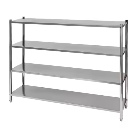 59" L×17.7" W×71" H Stainless Steel Shelves,4 Tier Adjustable Shelf Storage Rack Unit,Garage Shelvin