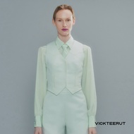 VICKTEERUT (ราคาปกติ 6350-.) Vest with Piping Detail เสื้อกั๊ก ตกแต่งกุ๊น