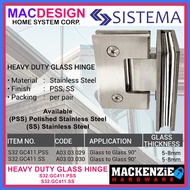 SISTEMA GC411 HEAVY DUTY GLASS TO GLASS HINGES MACDESIGN HOME (OFFICIAL SELLER)