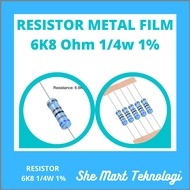 Metal Film Resistor 6K8 Ohm 0.25W 1P 5pcs