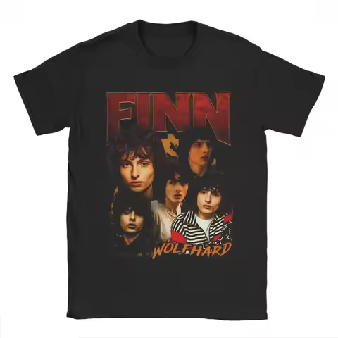 Finn Wolfhard Cotton T-Shirt for Men Y2K Retro T Shirts Breathable Harajuku Tee Shirt Oversized Chea