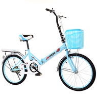 Foldable Bicycle Women's Ultra-Light Portable Bicycle Small Wheel Speed Change 20-Inch 16 Adult Adult Adult Student Male