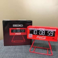 SEIKO CLOCK 精工大紅色可口可樂馬拉松計時數位式液晶限量紀念鬧鐘