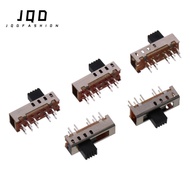 JQD 5pcs Toggle Switch, SS-24E01 4 Position Micro Slide Switch, 10P 2P4T 5mm Toggle Vertical Micro S
