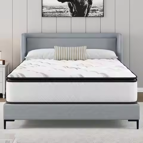 14 Inch Mattress, Hybrid Mattress Memory Foam Mattress, Individually Pocket Springs Mattress in a Bo