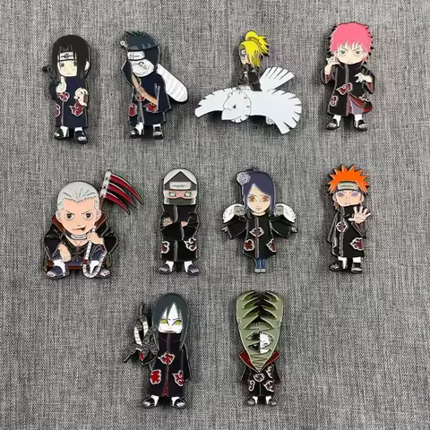 Naruto Xiao Organized Didara Uchiba Weasel Ghost Shark Scorpion Brooch Cartoon Metal Badge Bag Decor