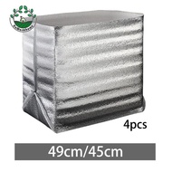 [Whcart] 4 Pieces Foil Insulation Bags with Leakproof Reusable Liner Waterproof Aluminum for Preserv