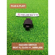 ✑ ▤ ❣ ▖ ❁ Hazard switch Honda Beat Fi, Click V1, Honda Airblade PLUG AND PLAY