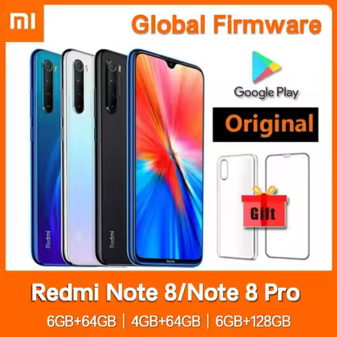 Xiaomi Redmi Note 8/Note 8 pro Smartphone Global Firmware with Phone Case Original Android Phone 400
