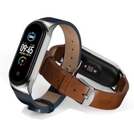 Mijobs for XiaoMi Mi Band 6 5 4 3 PU Strap Leather Bracelet CS Bracelets Smart Accessories 9 colors