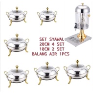 Set buffet raya mewah 7in1 gold silver/buffet ketam water dispenser