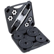 Decathlon Gym Dumbell Set with Weights (20Kg, Easy Transport) - Domyos