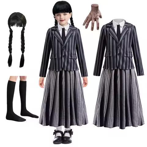 Wednesday Halloween cosplay costume Wish asha dress Children's Archmage of the Underworld Cosplay Co