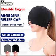Migraine Headache Relief Cap Hot & Cold Therapy Hat Migraine Relief Cap Cool Gel Head Cap Ice Pack