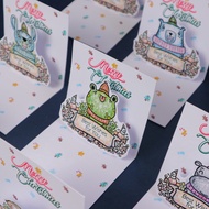 SINGLE ANIMAL POP UP Card Christmas Greeting Card Christmas Cute Doodle Art Doodle Art DWSKELLINGTON