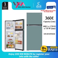 LG 360L Refrigerator 2 Door/Peti Ais 2 Pintu Inverter (GN-B332PMGB) (Mint) Peti Sejuk/Fridge/冰箱