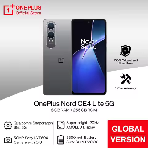 OnePlus Nord CE 4 Lite CE4 Global Version 5500mAh Battery 80W SUPERVOOC 50MP SONY OIS Camera 120Hz A