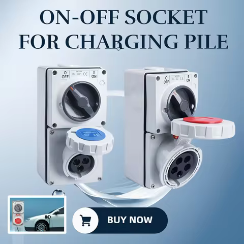 Waterproof ON-OFF Switch Socket 3PIN 32A 5PIN Industrial Plug And Socket CEE IP66 Interlock Switch s