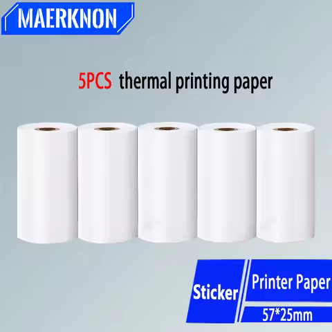 Mini Printer Paper Non-adhesive Thermal Paper 57mm Label Sticker Pocket Printer Kids Instant Photo I