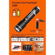 NICRON N3 DUAL-FUEL POCKET CLIP FLASHLIGHT