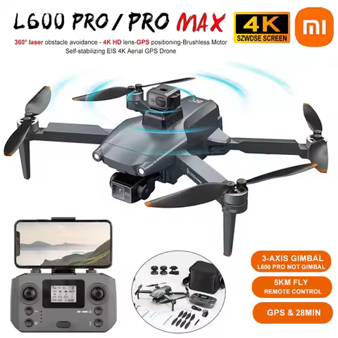 L600 PRO MAX / PRO Drone 4K Professional HD Camera 3-Axis Gimbal Obstacle Avoidance Brushless Motor 