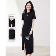 cheongsam muslimah plus size cheongsam cheongsam dress Disc Buckle New Chinese Style National Style 