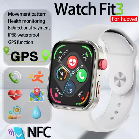 2025 New Smartwatch FIT 3 Pro Man And Women 2.01‘’ HD AMOLED GPS Trajectory NFC 5.1 Bluetooth Call H