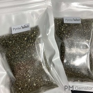 ผงแร่ ไพไรต์ Pyrite เพชรหน้าทั่ง ขนาดเล็ก น้ำหนัก 50-100 กรัม หินธรรมชาติ หินเกล็ด หินมงคล หินนำโชค 