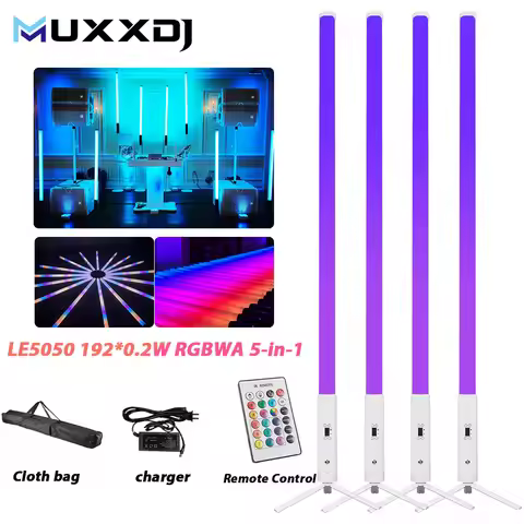 4pcs Smart APP Control LED 192*0.2W Pixel Light Tube Led Dj Strip Changing Stage Dj Party Event Atmo