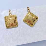 375 gold flower freshwater biscuit pendant B81/82