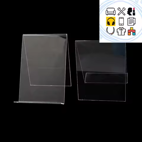 Acrylic Book Display Stand Photo Frame Artwork Holder Organizer Product Display Stand School Office 
